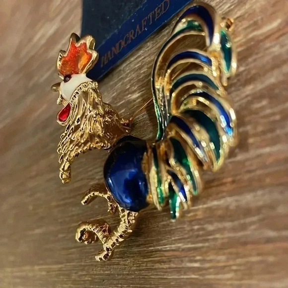 Rooster Brooch/Pin New - Picture 4 of 7